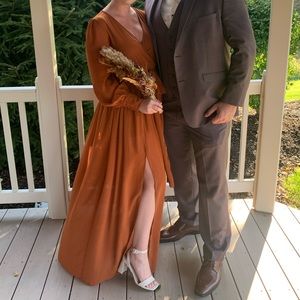 Rust Colored Maxi Dress